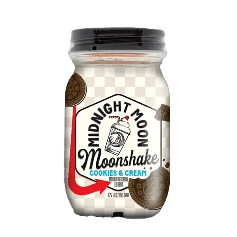Midnight Moon Cookies &amp; Cream Moonshake 50mL 12 Pack - Main Street Liquor