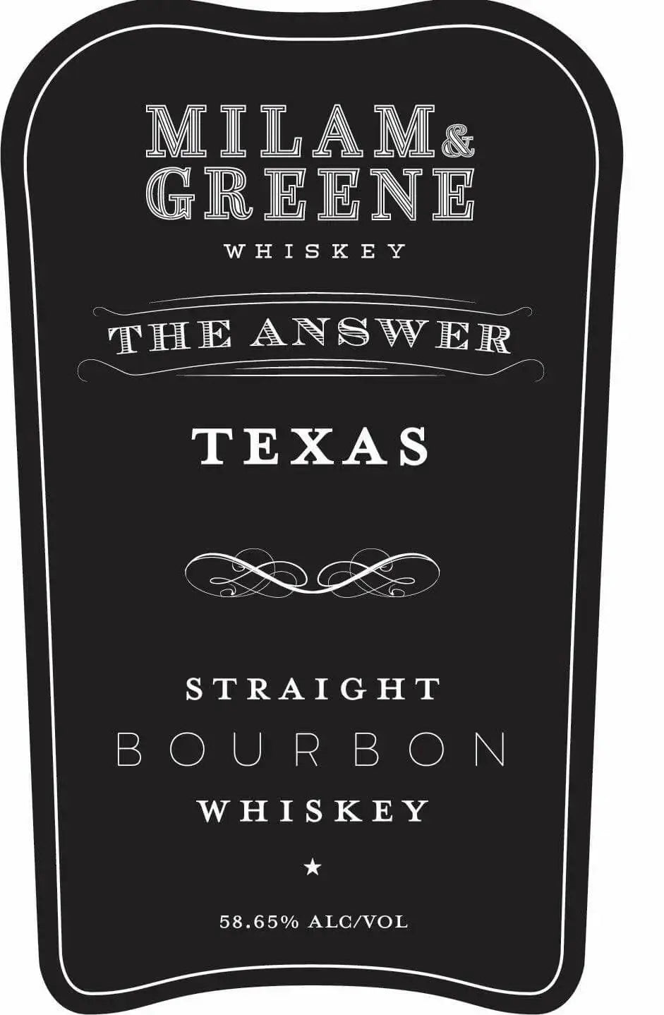 Milam &amp; Greene The Answer Texas Straight Bourbon Whiskey - Main Street Liquor