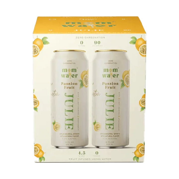 Mom Water Julie - Passion Fruit Cocktail 12.oz 4 Pack - Main Street Liquor