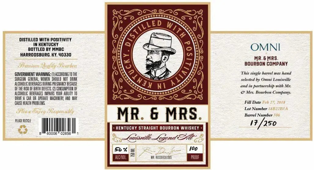 Mr. &amp; Mrs. Kentucky Straight Bourbon Whiskey – Louisville Legend Hill - Main Street Liquor