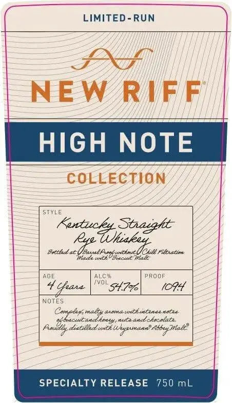 New Riff High Note Collection Kentucky Straight Rye Whiskey - Main Street Liquor