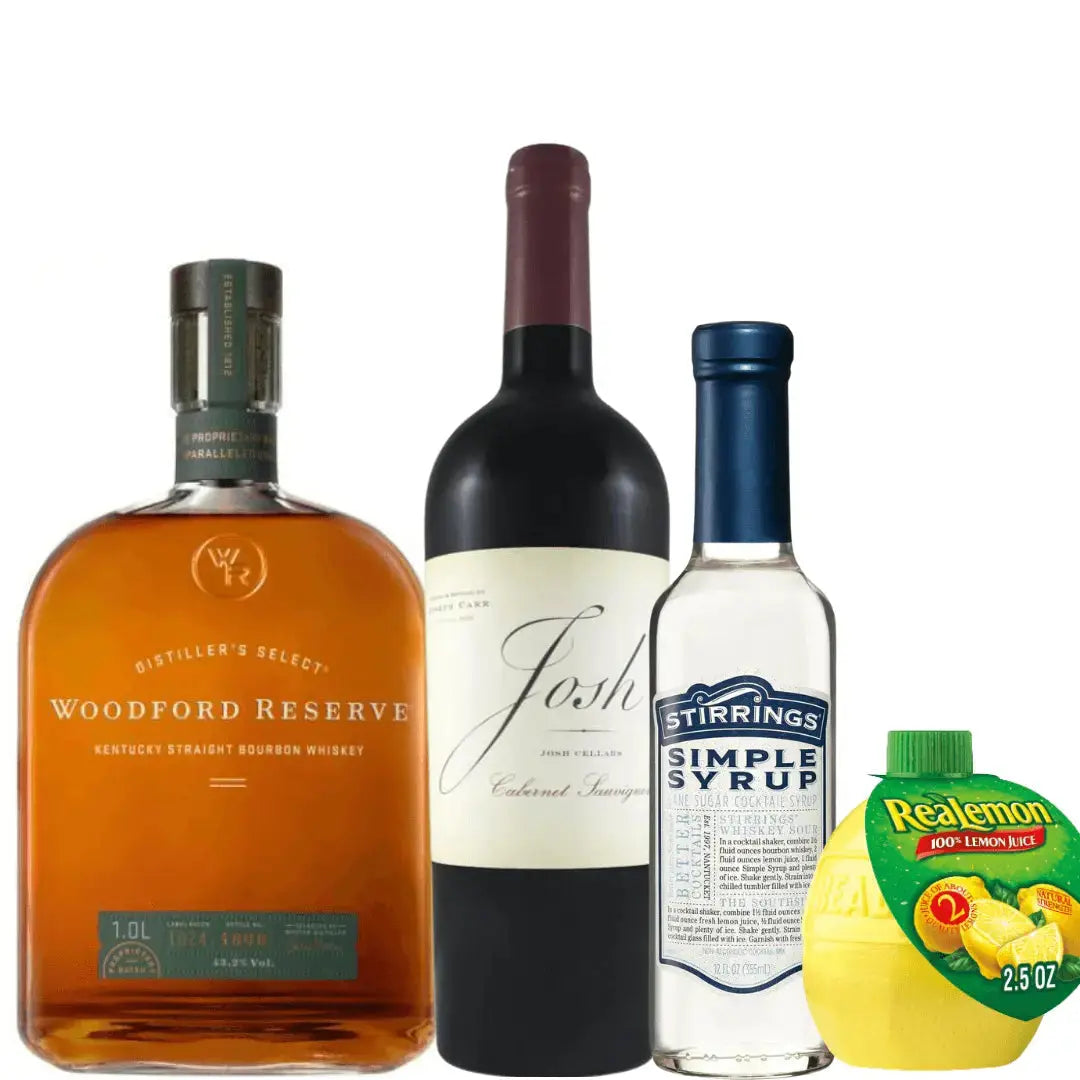 New York Sour Kit: Woodford Reserve, Josh Cellars, Realemon, Stirrings - Main Street Liquor