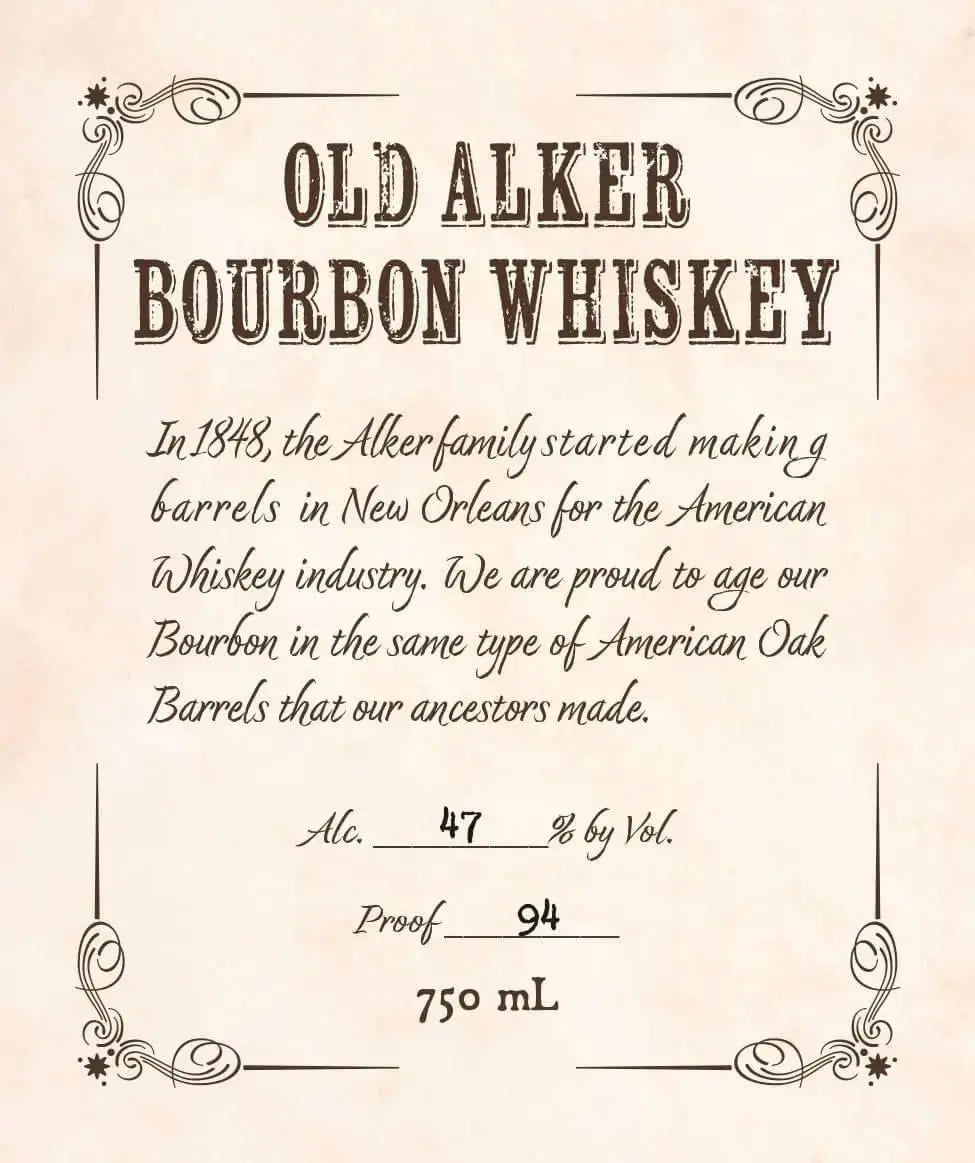 Old Alker Bourbon Whiskey - Main Street Liquor