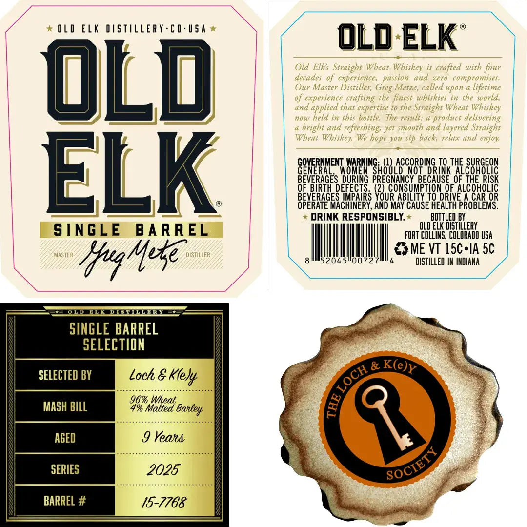 Old Elk Loch & K(e)y Single Barrel Straight Wheat Whiskey 9 Year, 2025 - Main Street Liquor