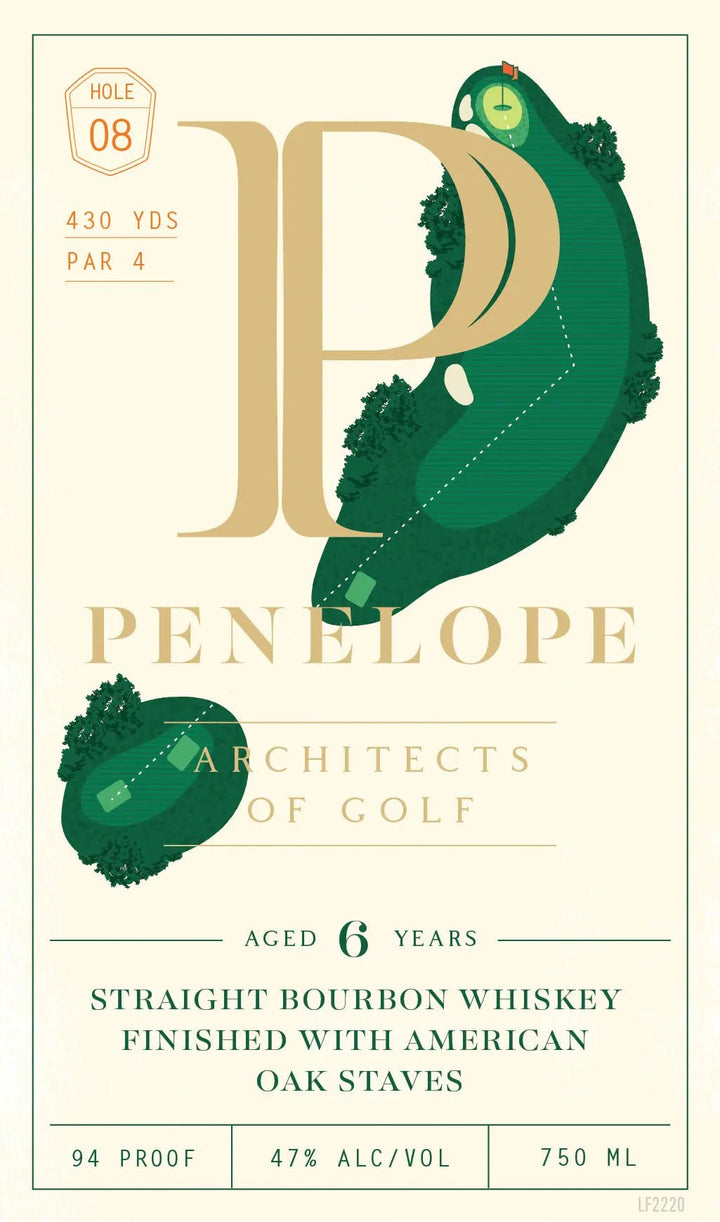 Penelope Architects of Golf 6 Year Straight Bourbon Whiskey Hole 8 - Main Street Liquor