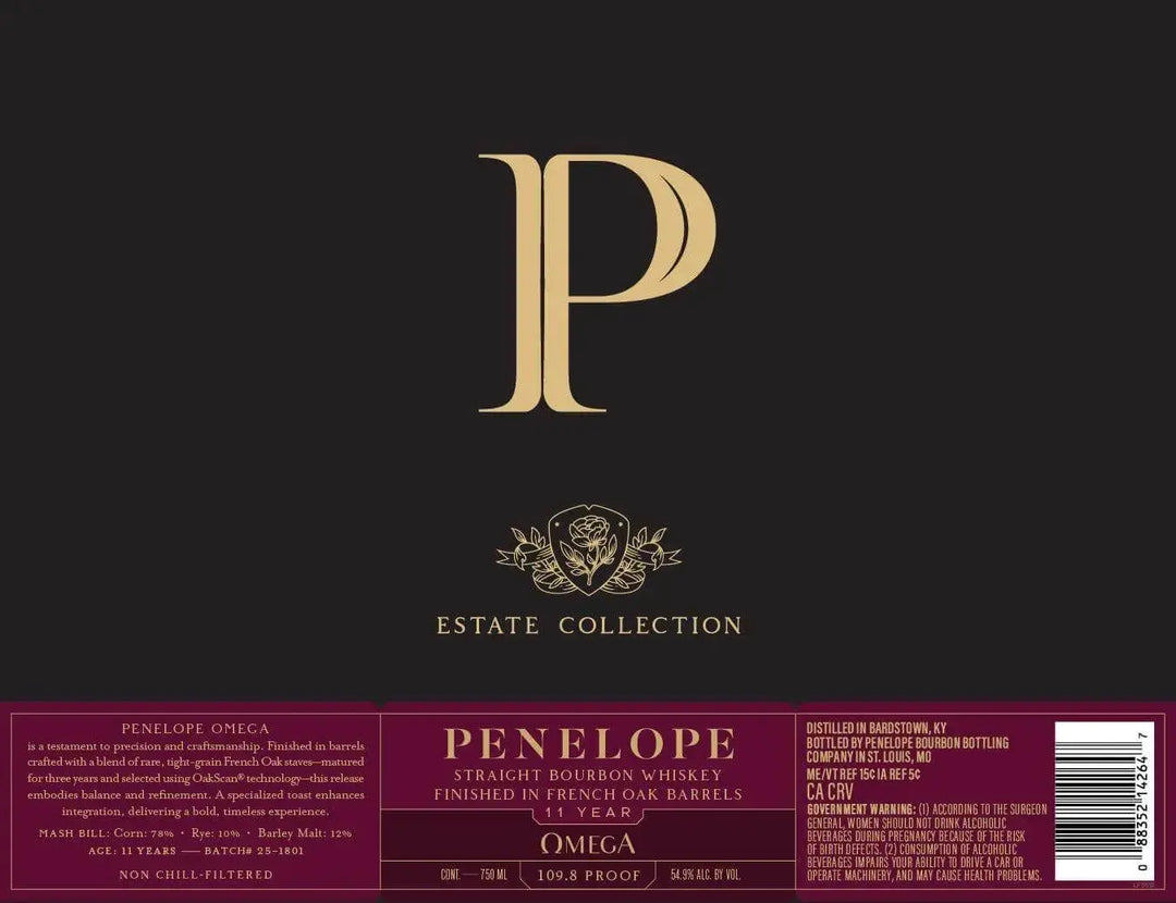Penelope Omega 11 Year Straight Bourbon Finished in French Oak - Main Street Liquor