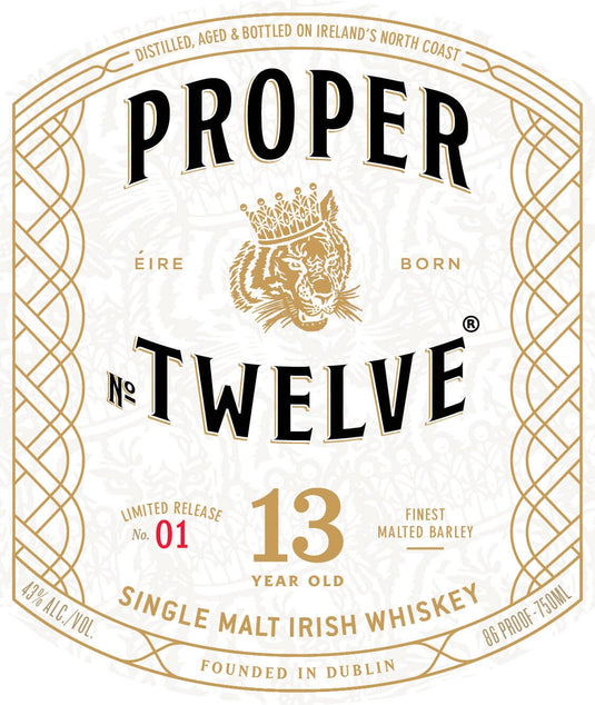 Proper No. Twelve 13 Year Old Single Malt Irish Whiskey Limited Release No. 01 - Main Street Liquor