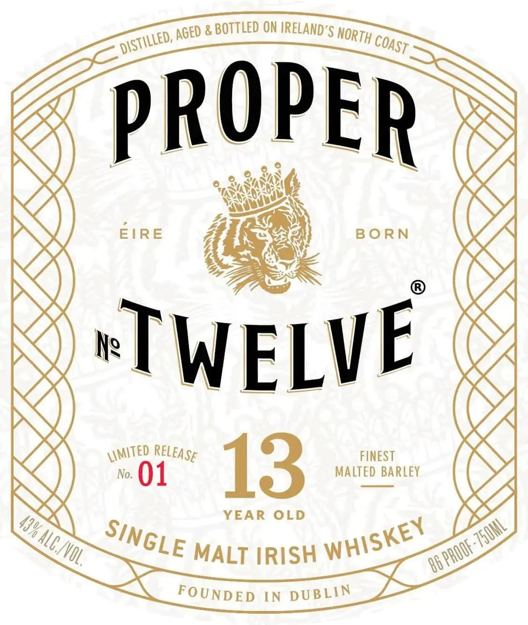 Proper No. Twelve 13 Year Old Single Malt Irish Whiskey Limited Release No. 01 - Main Street Liquor