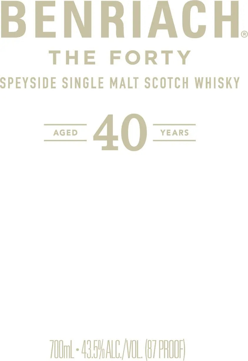 BenRiach The Forty Speyside Single Malt Scotch Whisky BenRiach