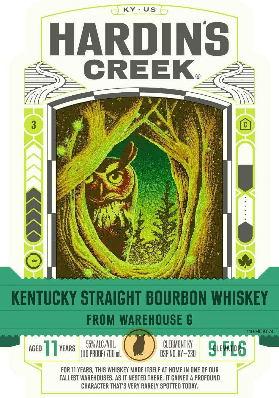Hardin’s Creek Kentucky Straight Bourbon Warehouse G, 11 Year, 110 Proof Hardin's Creek