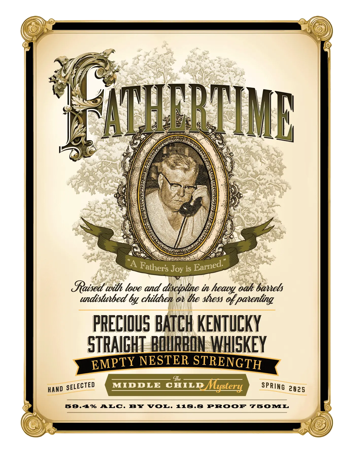 Fathertime Precious Batch Kentucky Straight Bourbon The Middle Child Mystery 118.8 Proof Fathertime
