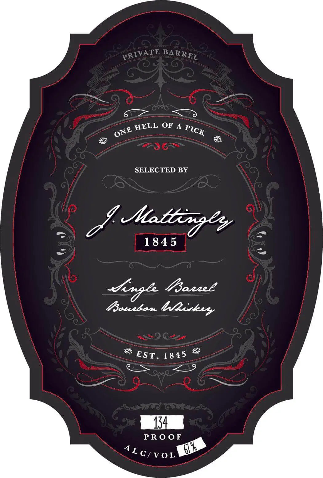 J. Mattingly 1845 Single Barrel Bourbon “2 Month Drill” Private Barrel J. Mattingly