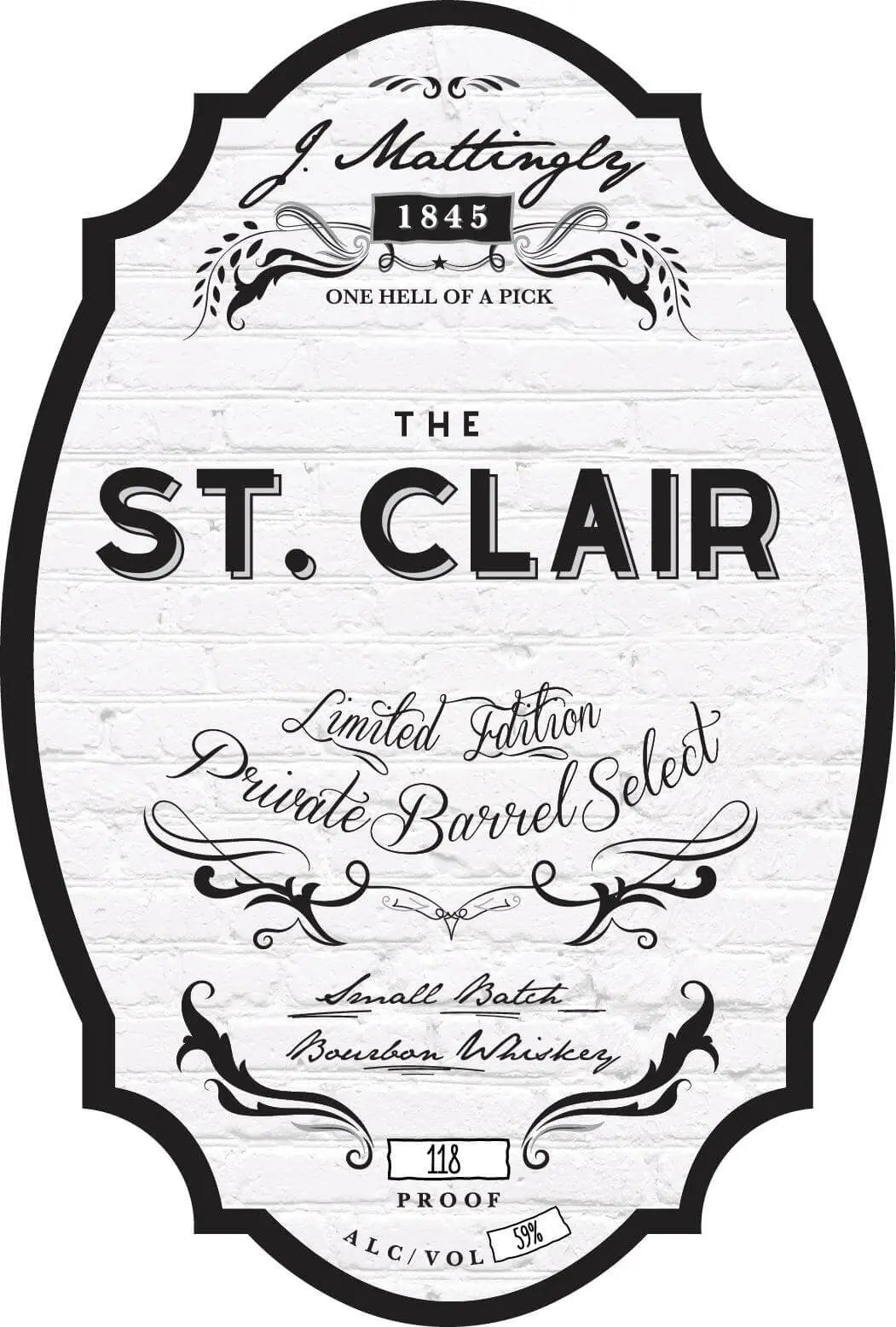 J. Mattingly 1845 “The St. Clair” Limited Edition Private Barrel Bourbon J. Mattingly