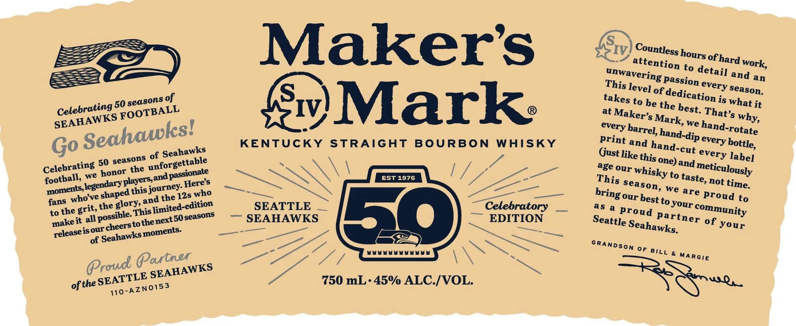 Maker’s Mark Seattle Seahawks 50th Anniversary Edition Maker's Mark