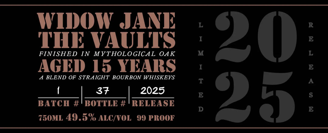 Widow Jane The Vaults 2025 Limited Release Aged 15 Years Widow Jane