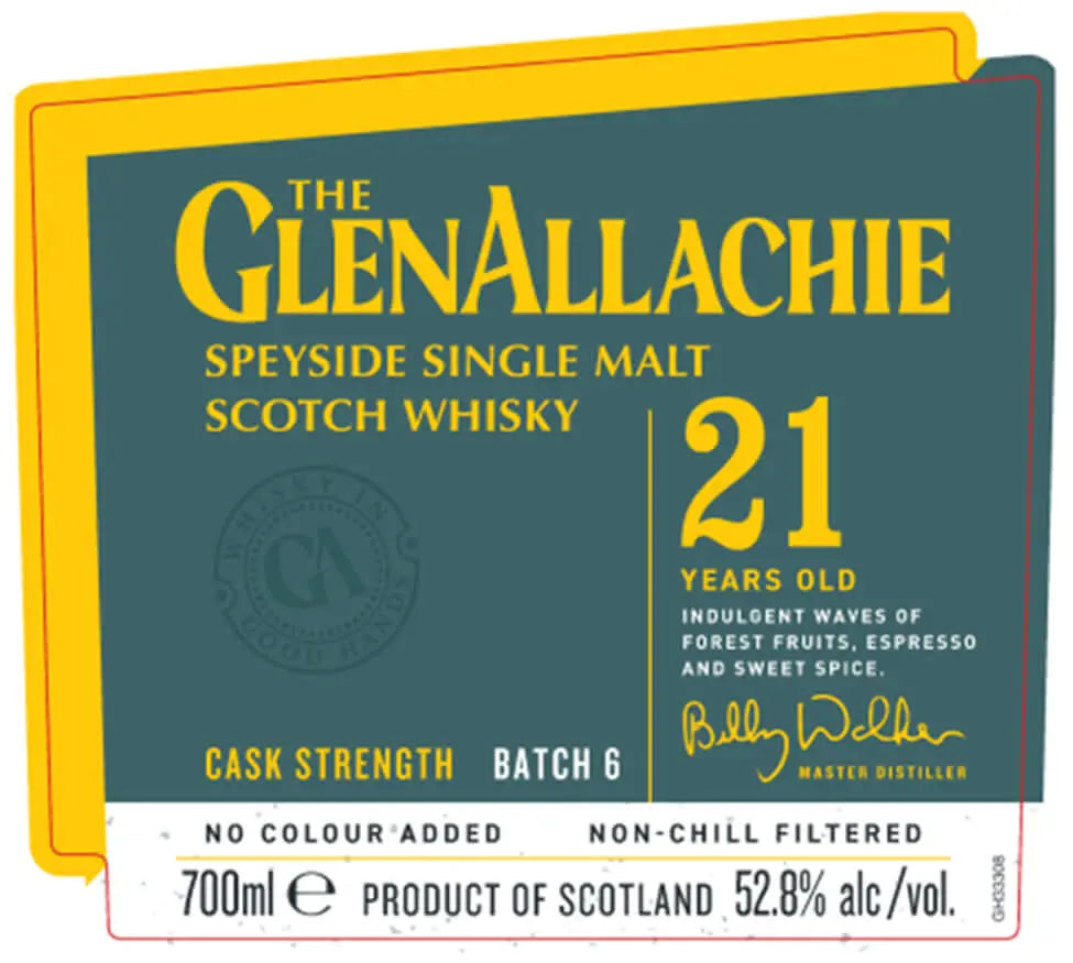 The GlenAllachie 21 Year Old Cask Strength Batch 6 700ml GlenAllachie