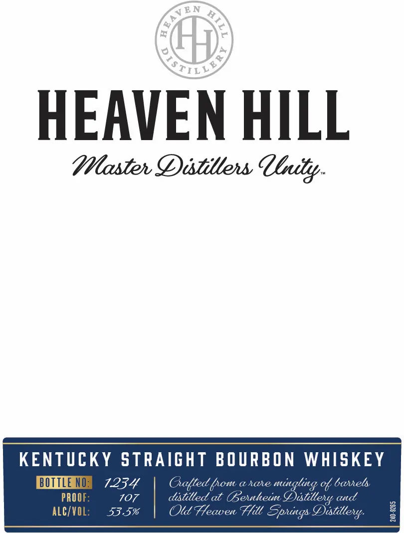 Heaven Hill Master Distillers Unity Kentucky Straight Bourbon Whiskey Heaven Hill Distillery