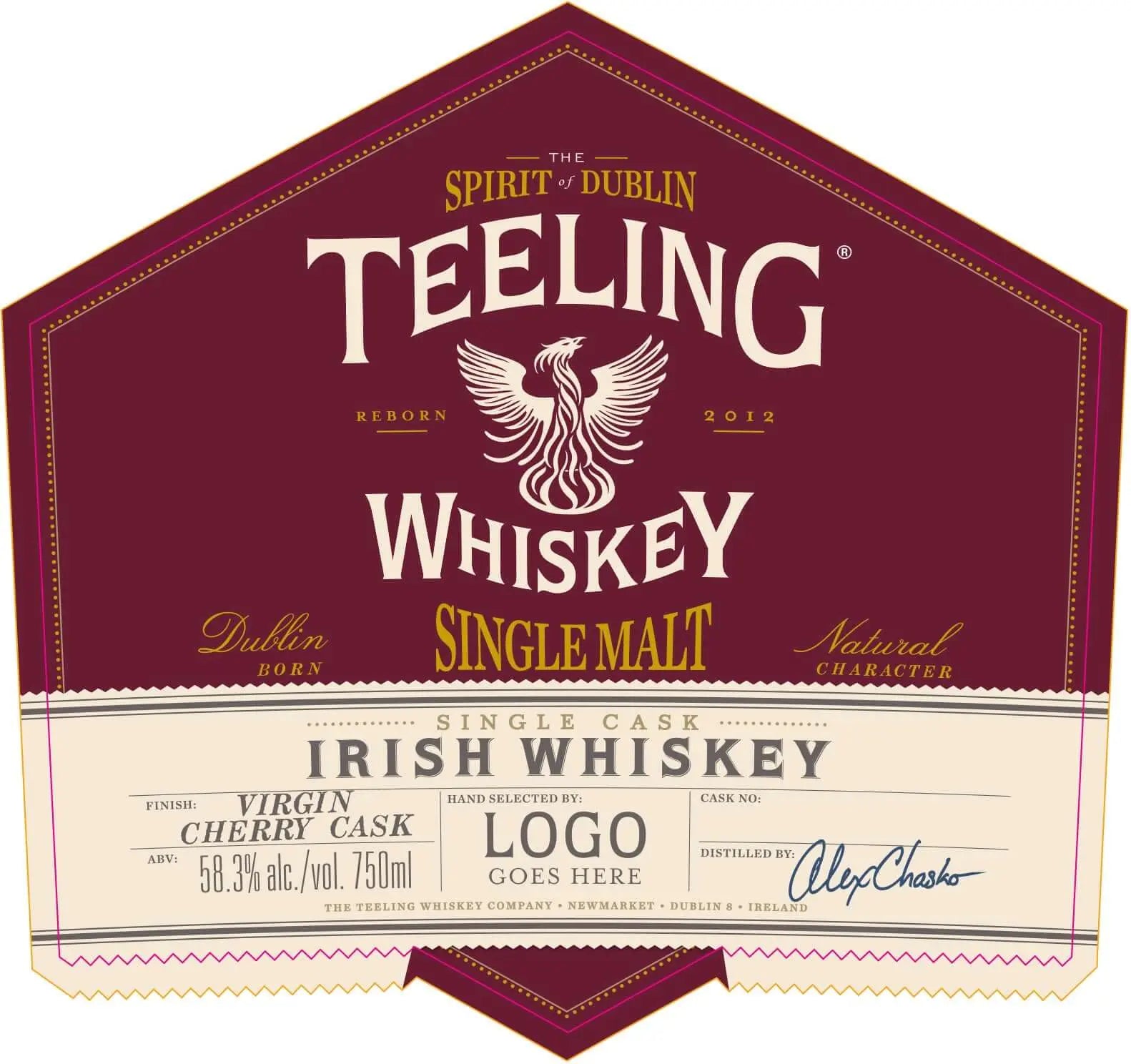 Teeling Single Malt Irish Whiskey Virgin Cherry Cask Single Cask Teeling Whiskey