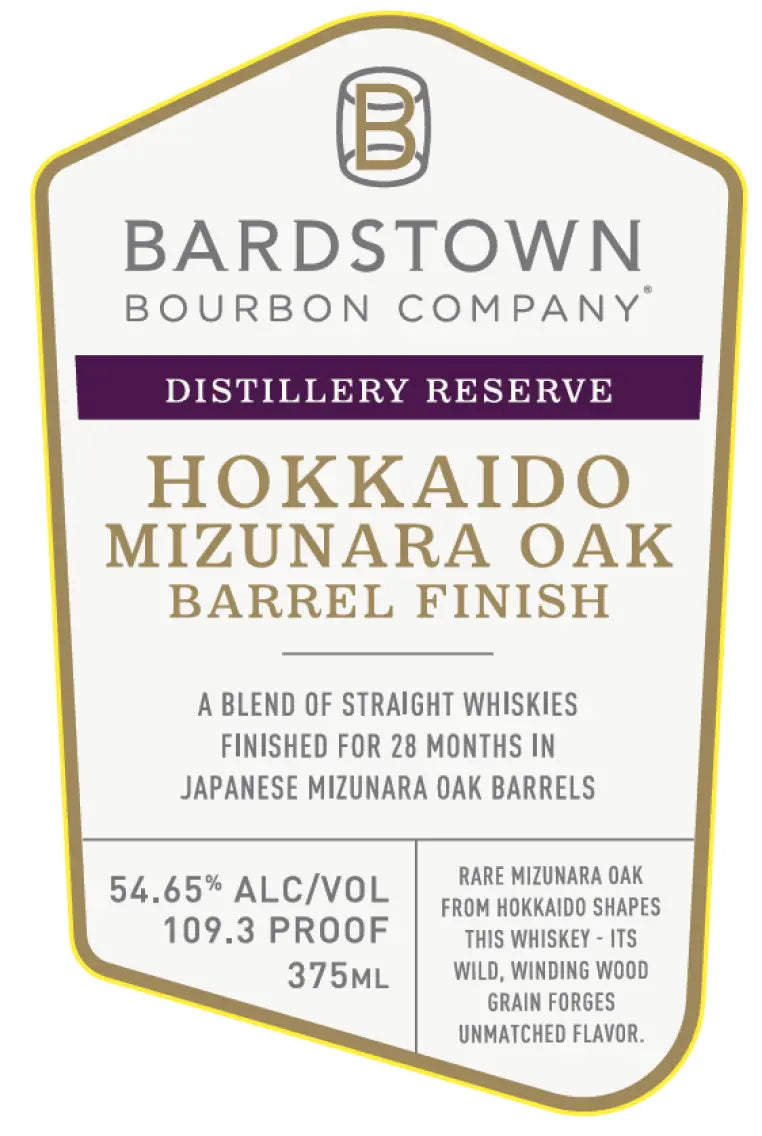 Bardstown Bourbon Hokkaido Mizunara Oak Barrel Finish Distillery Reserve 375mL Bardstown Bourbon Company