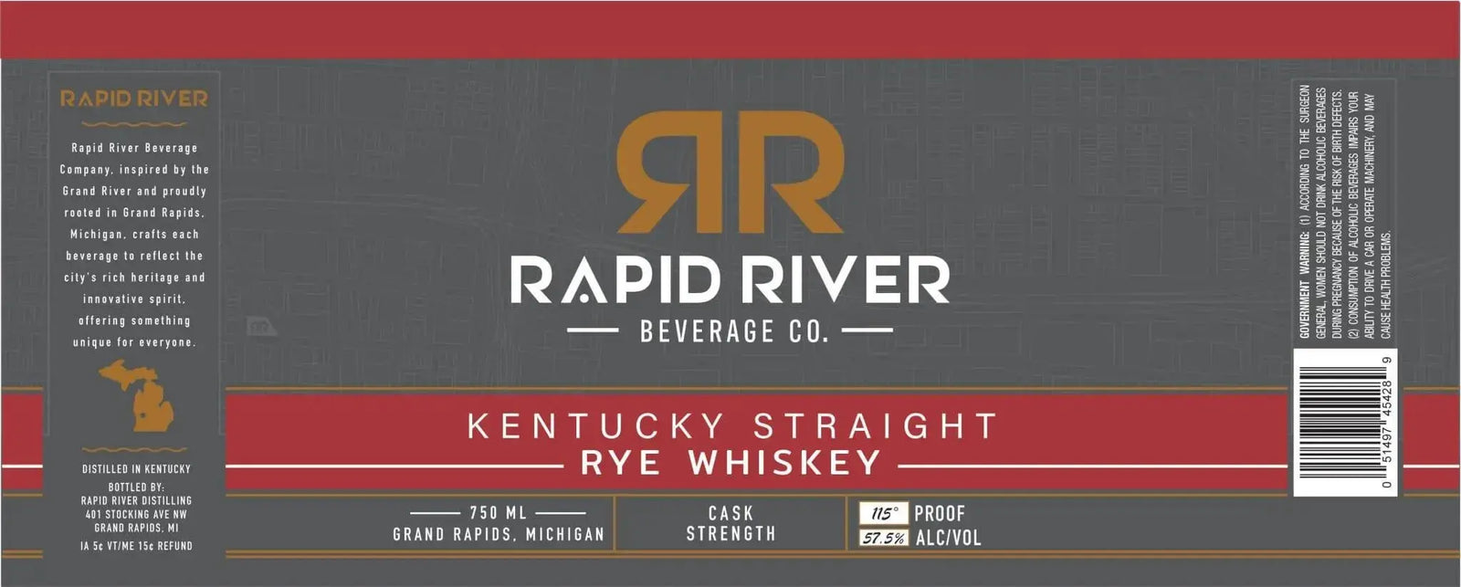 Rapid River Kentucky Straight Rye Whiskey Cask Strength - Main Street Liquor