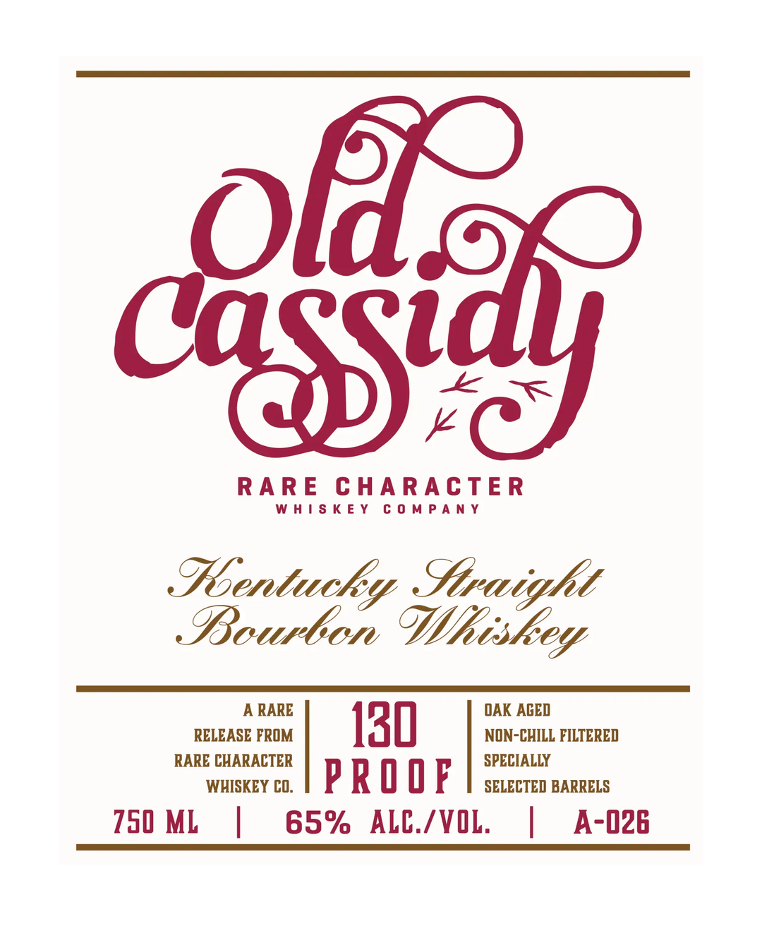 Rare Character Old Cassidy Kentucky Straight Bourbon Whiskey - Main Street Liquor