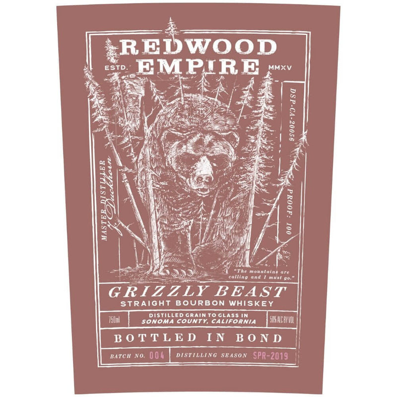 Load image into Gallery viewer, Redwood Empire Grizzly Beast Straight Bourbon Batch 004 - Main Street Liquor
