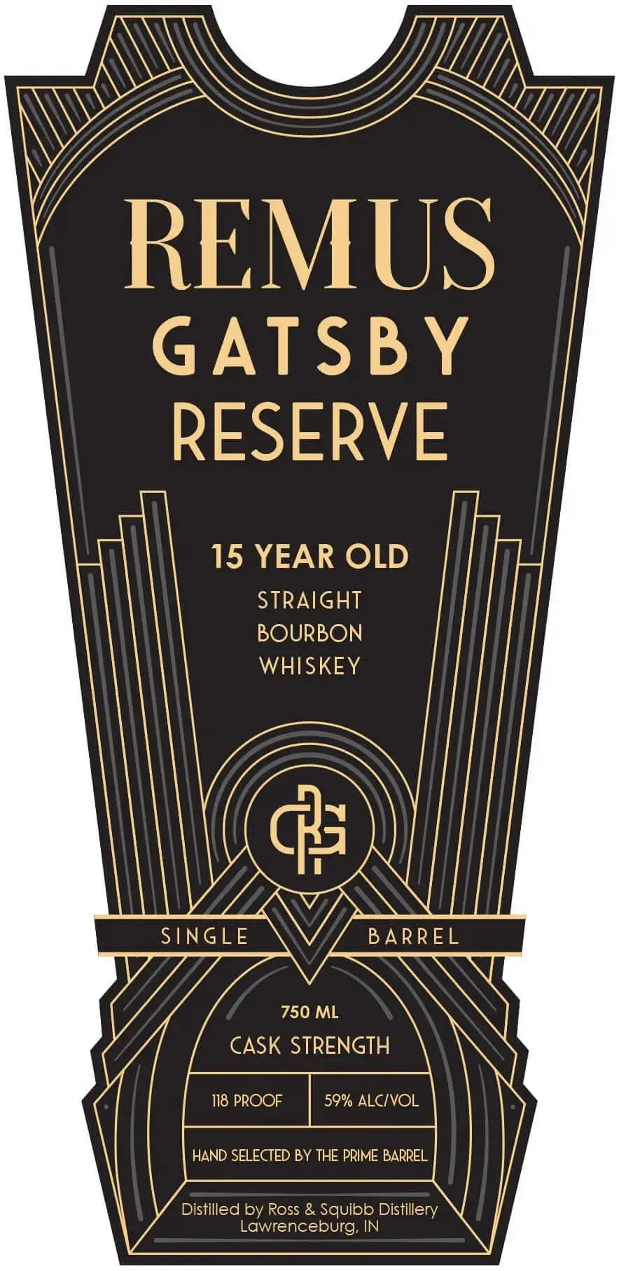 Remus Gatsby Reserve 15 Year Bourbon Single Barrel 2025 - Main Street Liquor