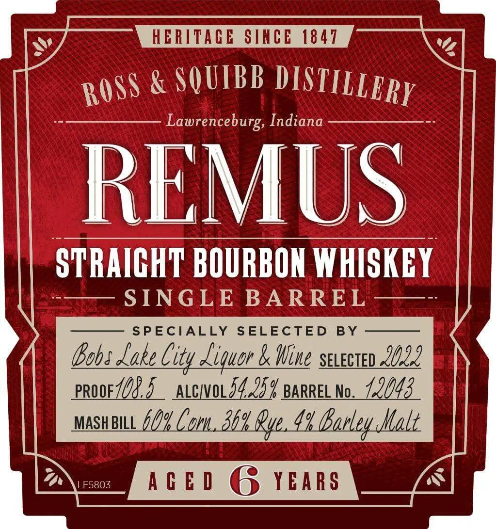 Remus Single Barrel Straight Bourbon Whiskey Aged 6 Years - Main Street Liquor