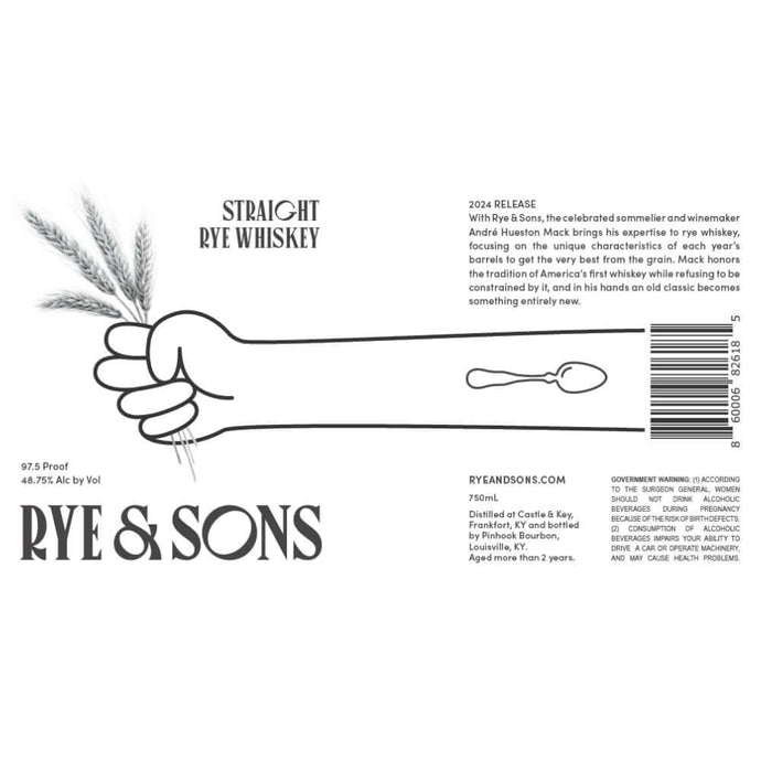 Rye & Sons Straight Rye 2024 Release - Main Street Liquor