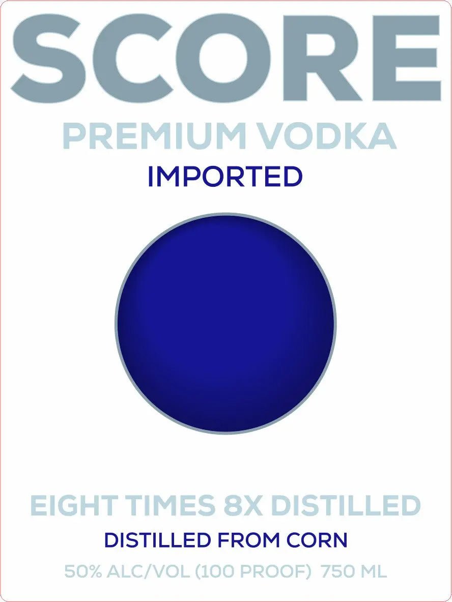 Score One Premium Vodka Imported 8X Distilled 750mL - Main Street Liquor