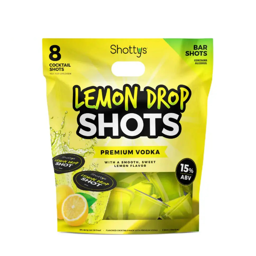 Shottys Lemon Drop Vodka Shots (8 Shots) - Main Street Liquor