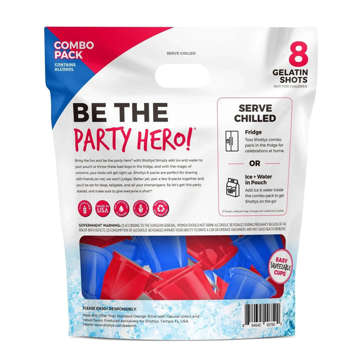 Shottys Strawberry/Blue Raspberry Gelatin Shots (8 shots) - Main Street Liquor