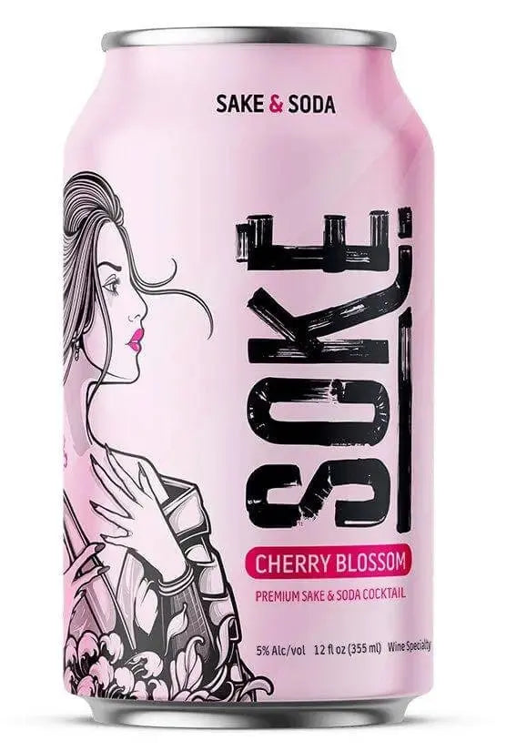 Soke Sake &amp; Soda Cherry Blossom 4 Pack - Main Street Liquor