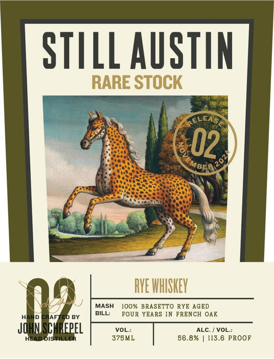 Still Austin Rare Stock Rye Whiskey Aged 4 Years in French Oak 375ml - Main Street Liquor