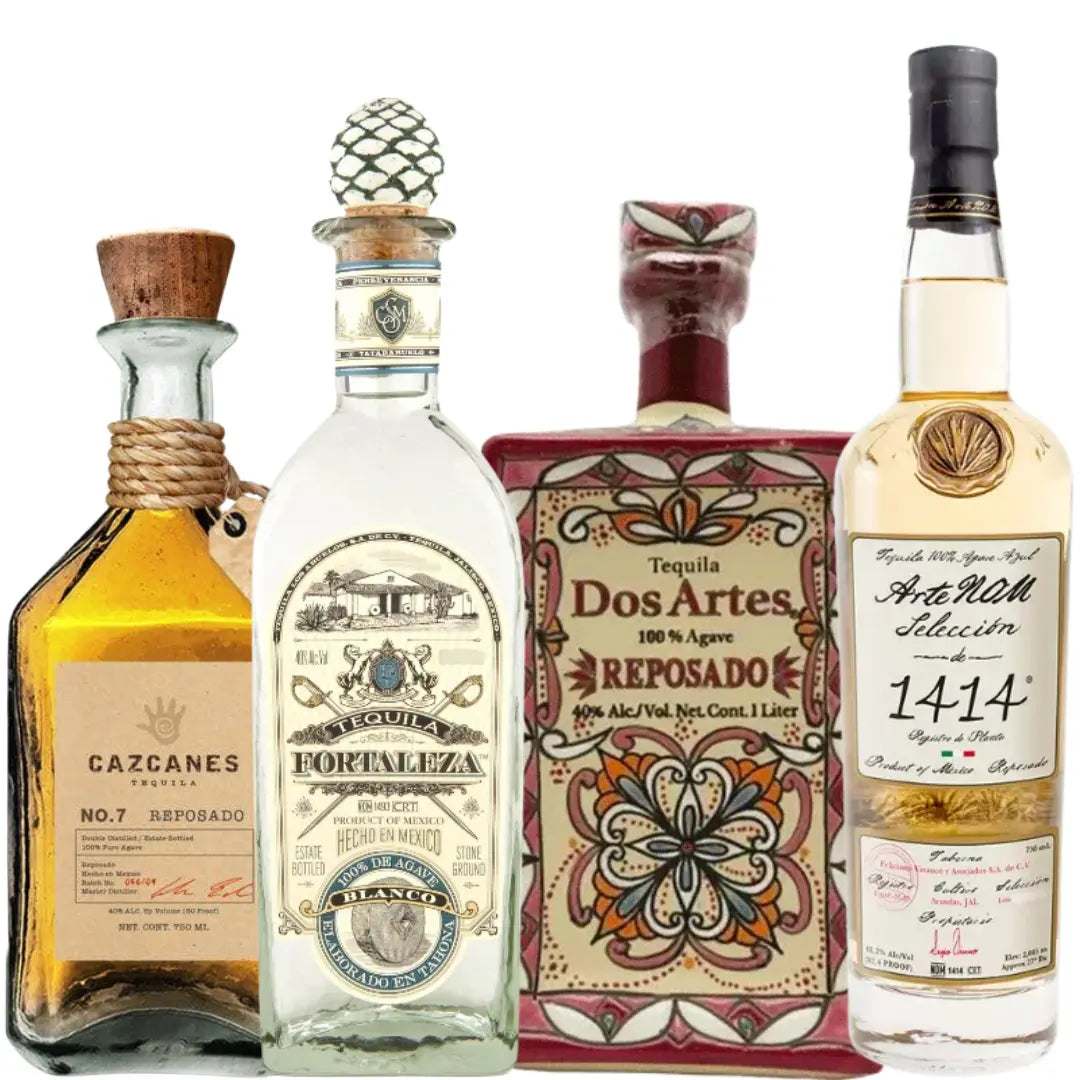 Tequila Collector Premium Pack: Fortaleza Blanco, Cazcanes No. 7 Reposado, Dos Artes Reposado, ArteNOM Selección de 1414 Reposado - Main Street Liquor