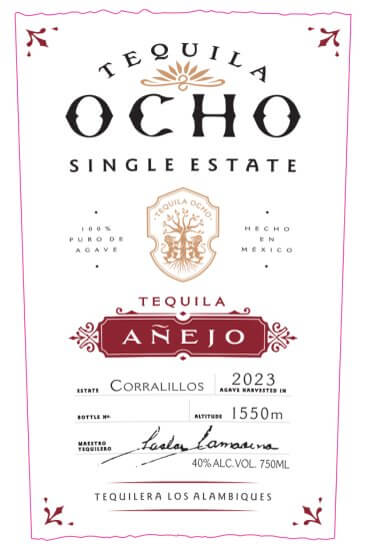 Tequila Ocho Añejo Single Estate Corralillos 2023 - Main Street Liquor