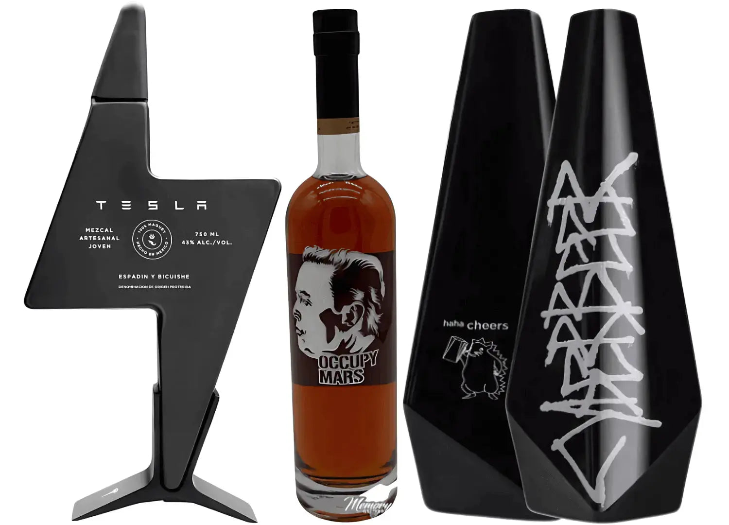 Tesla Space Bundle – Tesla Mezcal, CyberBeer 2 - Pack & "Occupy Mars" Whiskey - Main Street Liquor