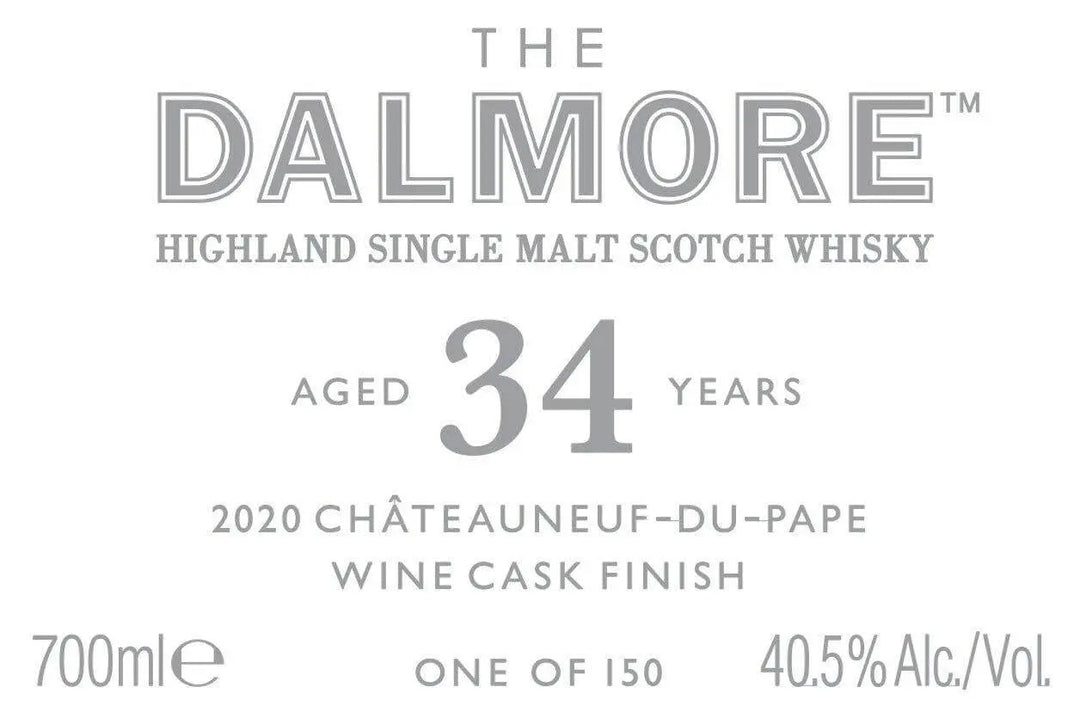 The Dalmore 34 Year Old 2020 Châteauneuf - du - Pape Wine Cask Finish - Main Street Liquor
