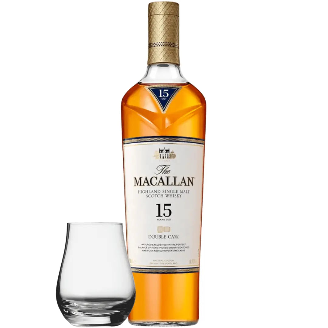 The Macallan Double Cask 15 Years Old with Spey Dram Glass - BuyMyLiquor