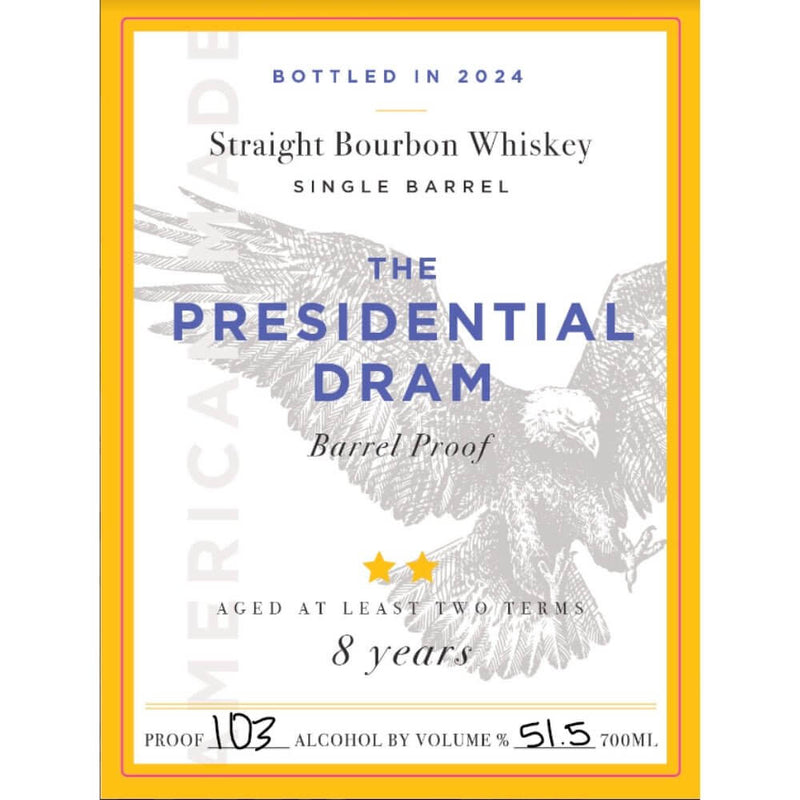 Load image into Gallery viewer, The Presidential Dram 8 Year Old Bourbon 2024 Release - Main Street Liquor
