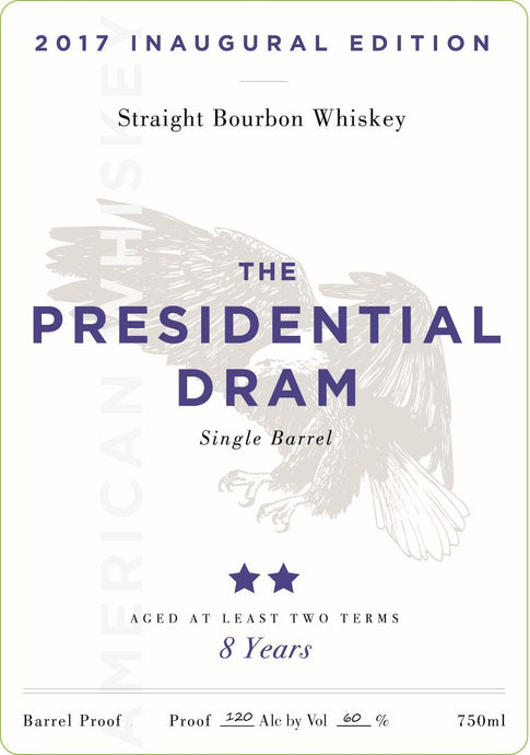 The Presidential Dram Straight Bourbon Whiskey Single Barrel Aged 8 Years - Main Street Liquor