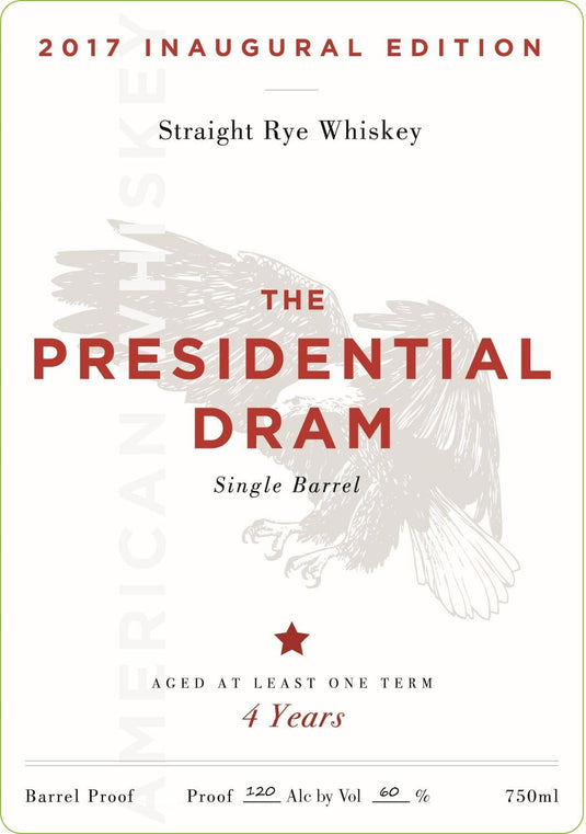 The Presidential Dram Straight Rye Whiskey Single Barrel Aged 4 Years - Main Street Liquor