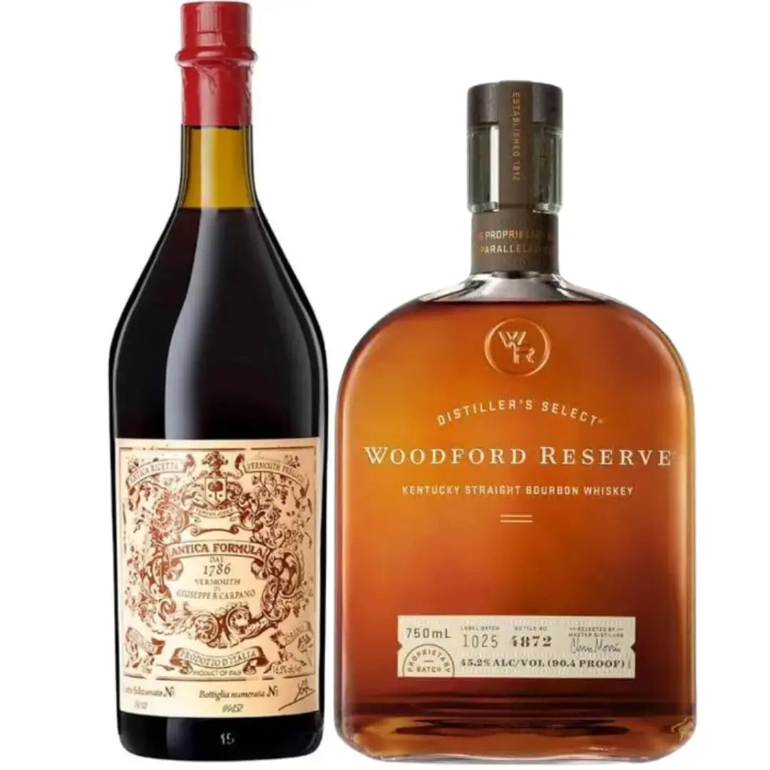 The Ultimate Manhattan Bundle: Woodford Reserve Bourbon & Carpano Antica Formula Vermouth - Main Street Liquor