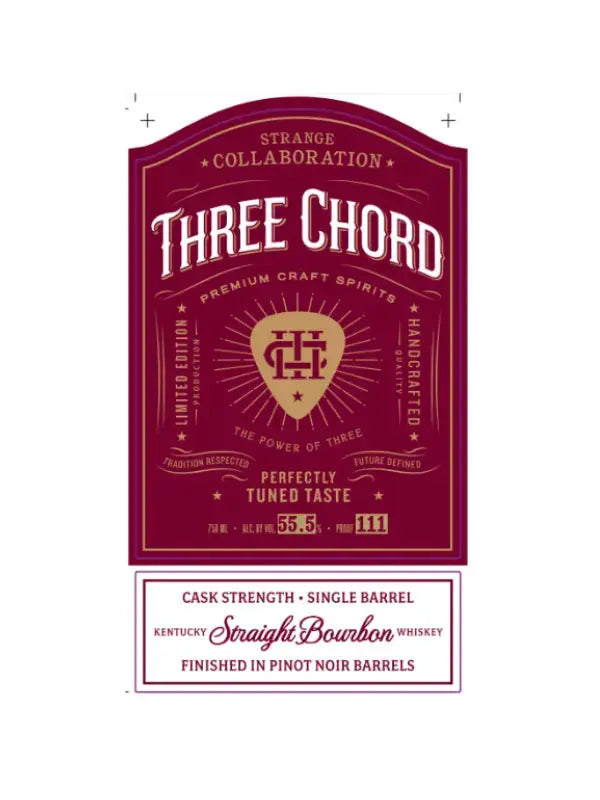 Three Chord Cask Strength Kentucky Straight Bourbon Finished in Pinot Noir Barrels - Main Street Liquor