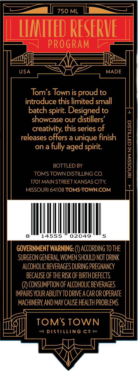 Tom's Town Rye Whiskey Pinot Noir Barrel Finish Limited Reserve - Main Street Liquor