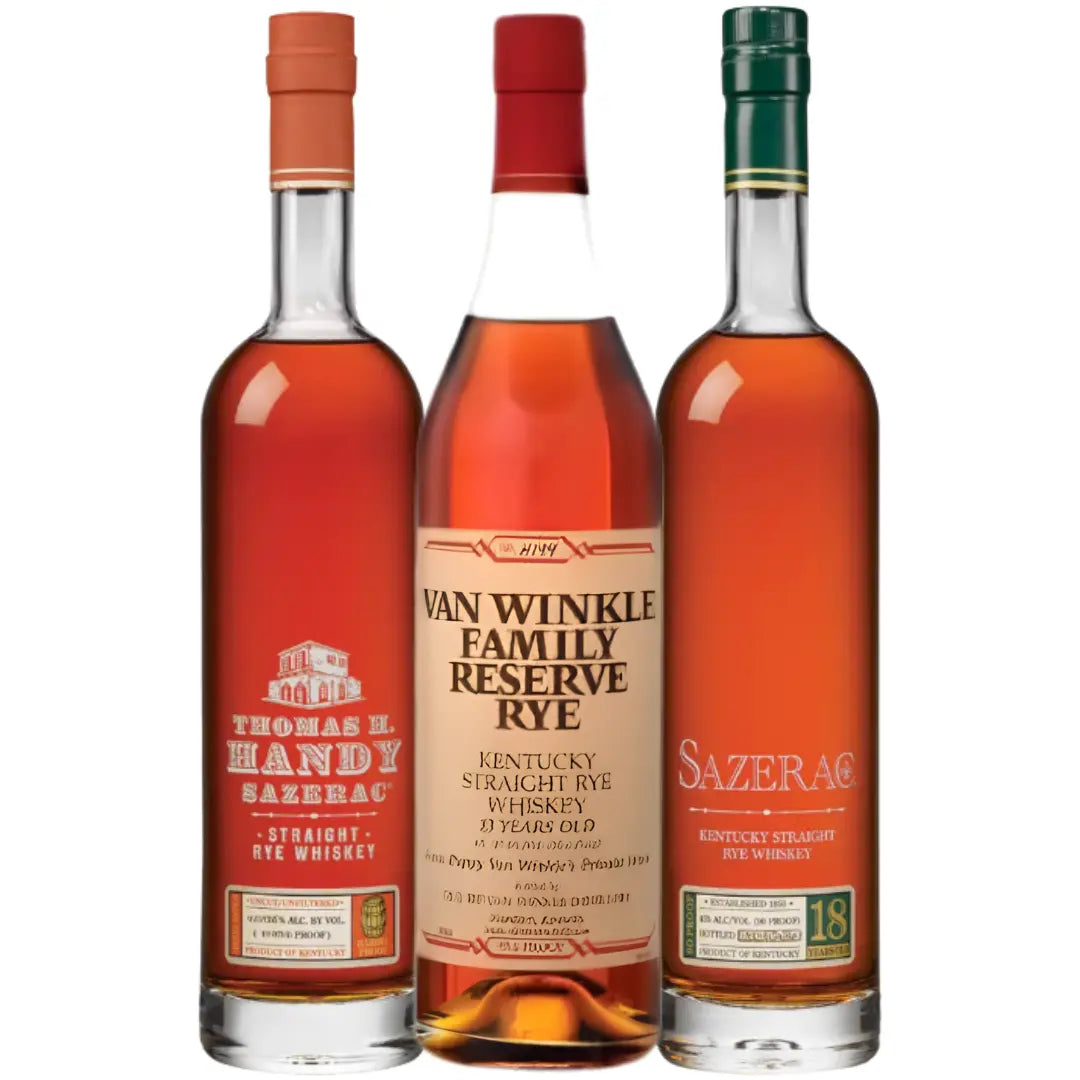 Ultimate Rye Whiskey Bundle: Thomas H. Handy, Sazerac 18, Van Winkle Family Reserve Rye - Main Street Liquor