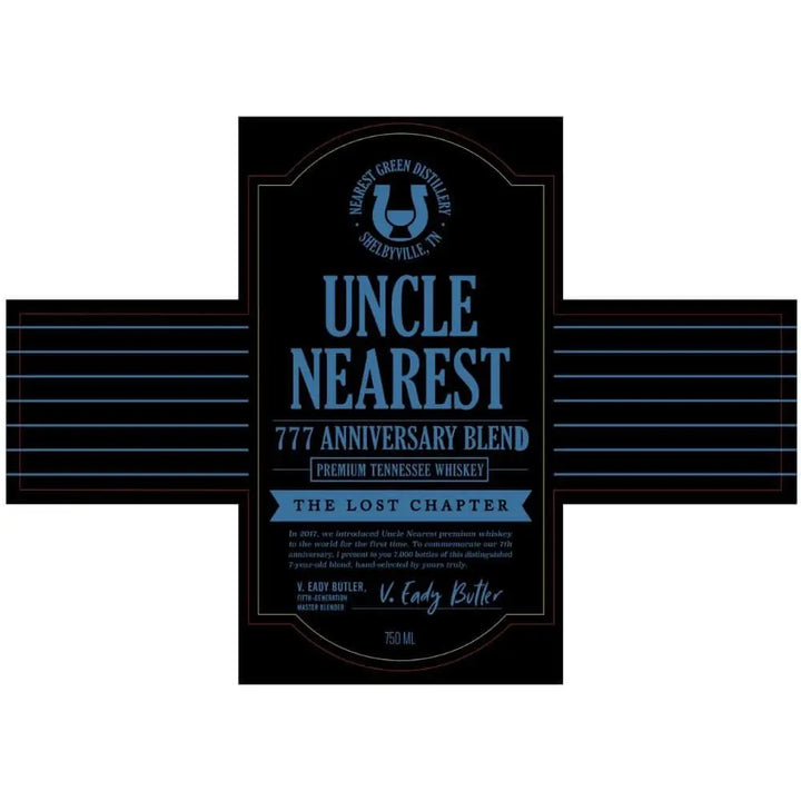 Uncle Nearest 777 Anniversary Blend The Lost Chapter - Main Street Liquor