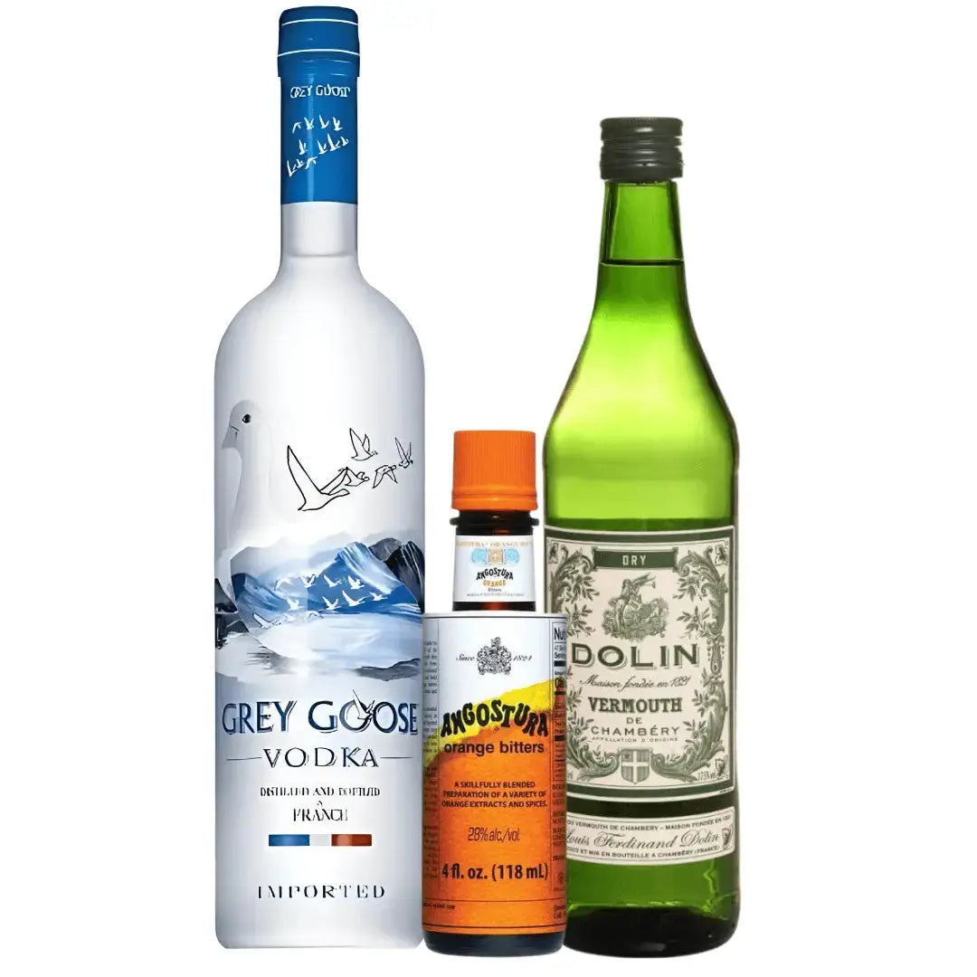 Vodka Martini Kit: Grey Goose, Dolin &amp; Angostura Orange Bitters - Main Street Liquor