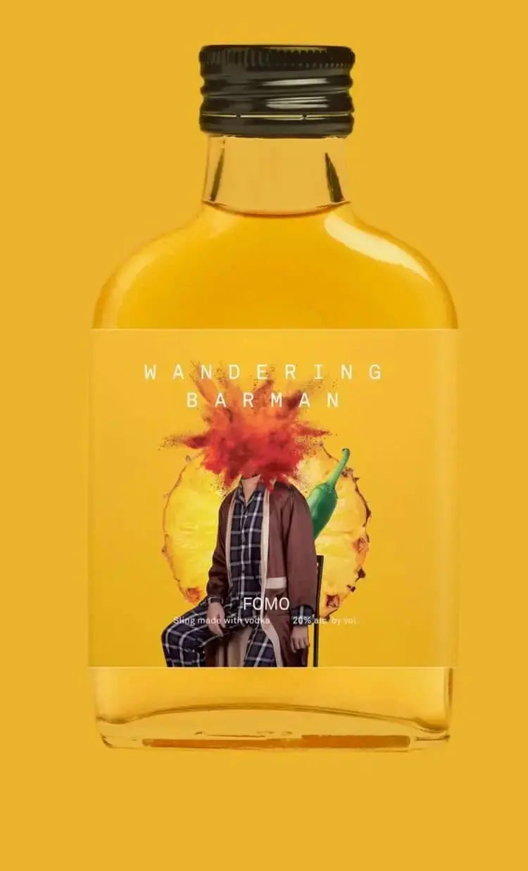 Wandering Barman FOMO - Pineapple Turmeric Organic Vodka Sling 100ml 4 Pack - Main Street Liquor