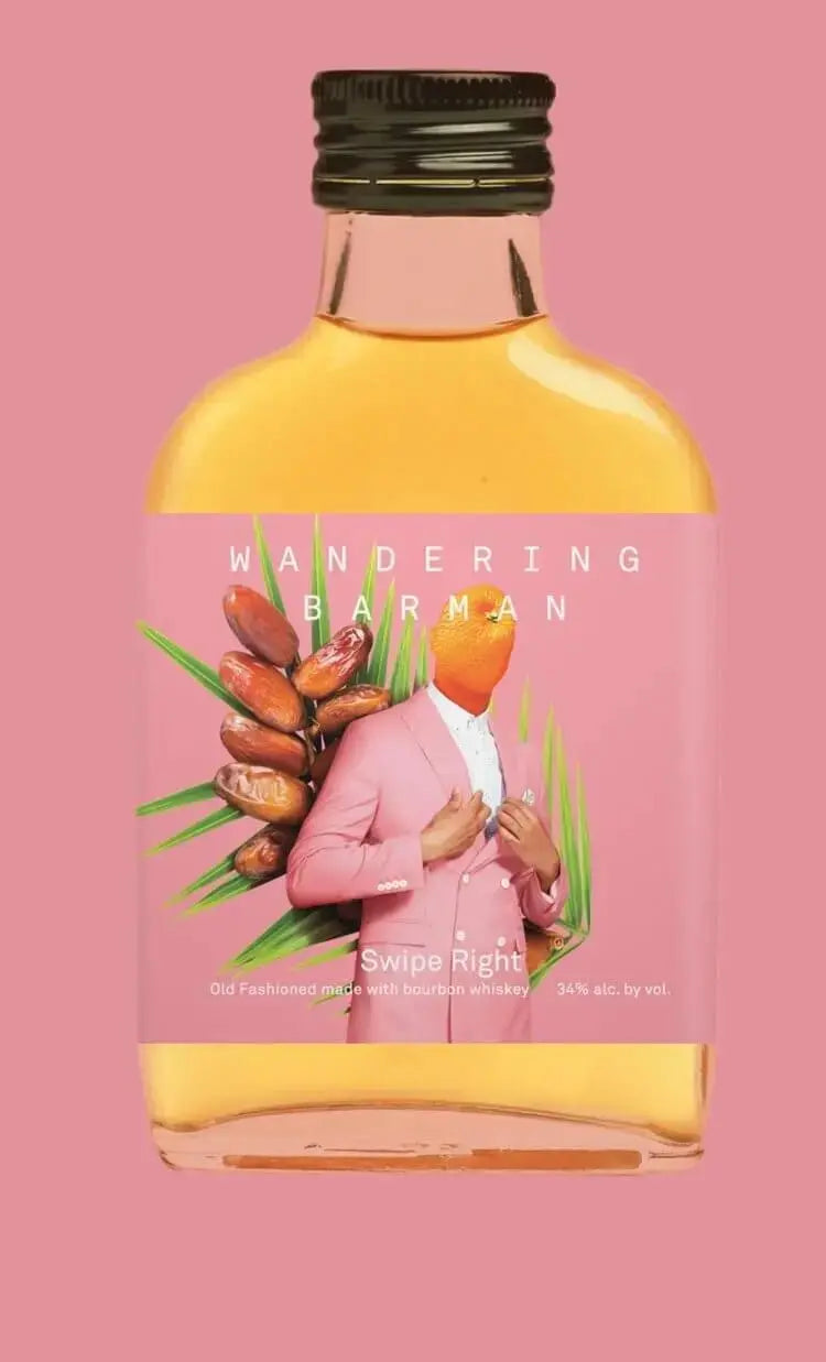 Wandering Barman Swipe Right - Date Bourbon Old Fashioned 100ml 4 Pack - Main Street Liquor